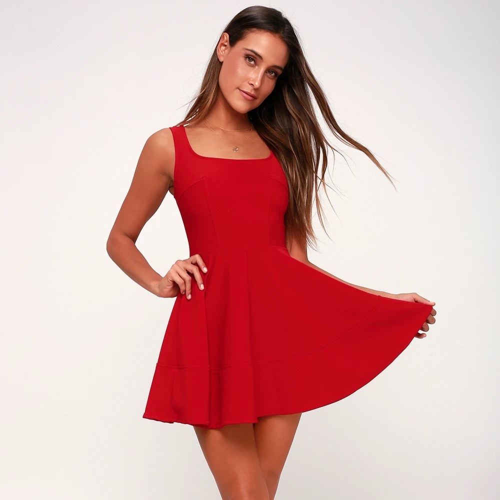 Lulus Home Before Daylight Red Dress - size S